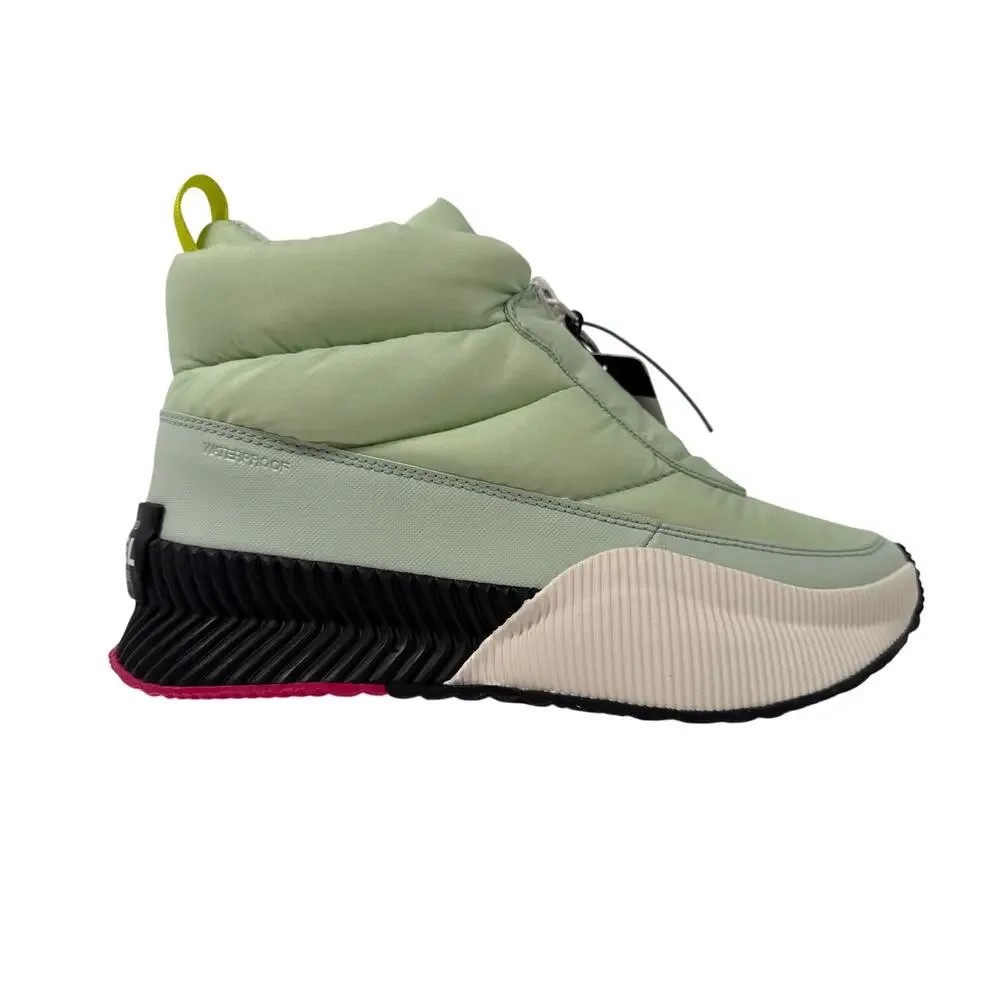Sorel x‎ Prana Out N About III Winter Bootie Womens 8 Puffy Zip Waterproof Green